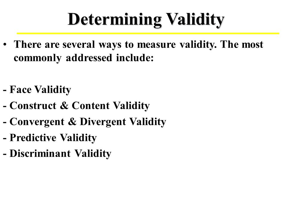 What is Validity?
